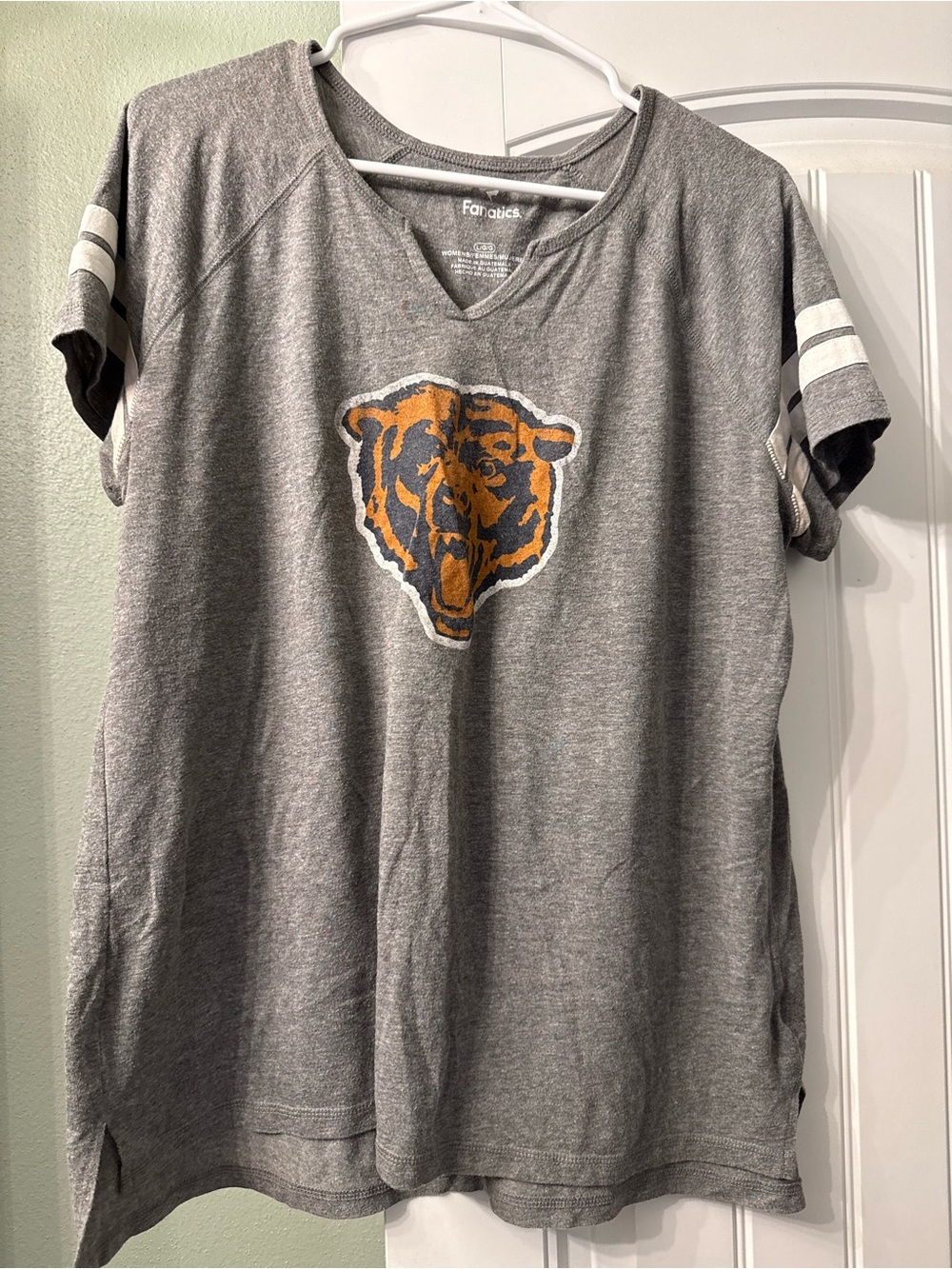 Fanatics Gray & Orange Chicago Bears Women's Short Sleeve Tee